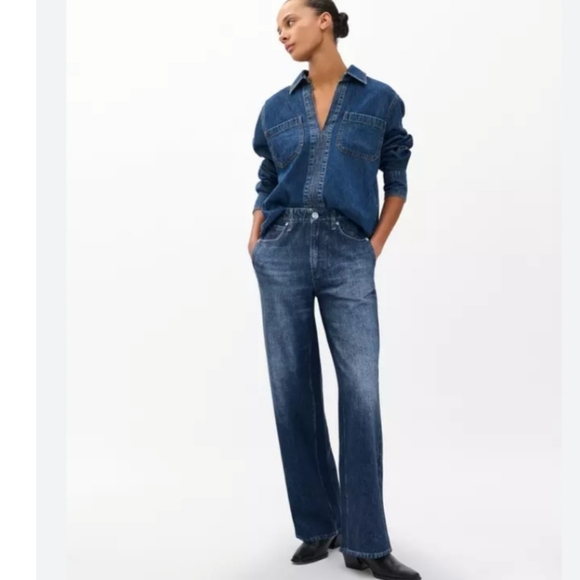 Rag & Bone Miramar Terry Wide Leg Pants In Petra XL NWT - Picture 2 of 10